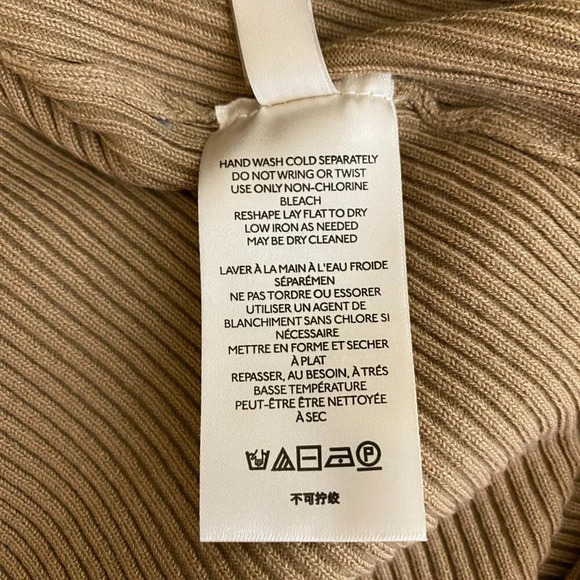 NWT Anthropologie Mock Neck Midi Dress Women's Small Cedar Tan Sleeveless Knit - Picture 16 of 16